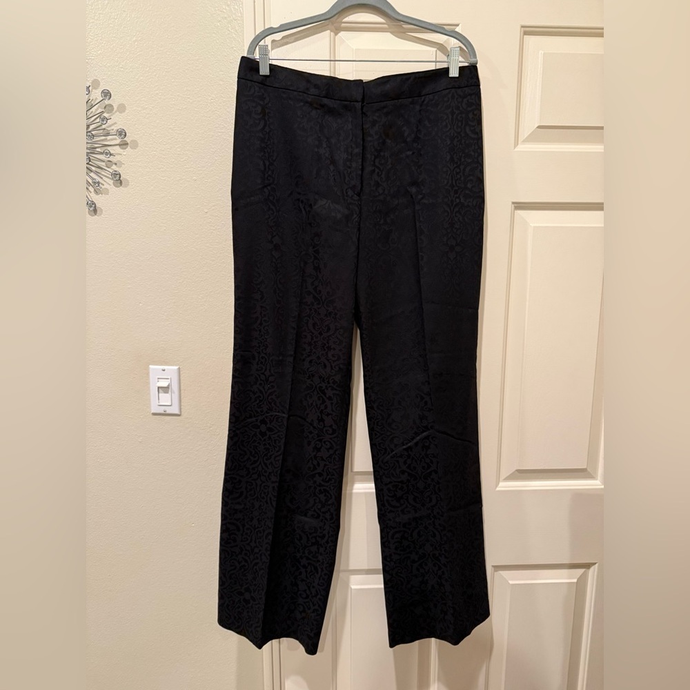 Jax Black Jacquard Trousers